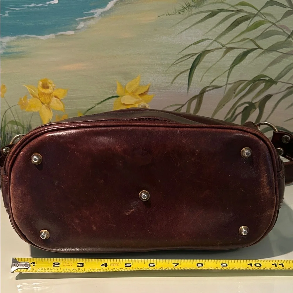 Vintage Marino Orlandi Large Rich Brown Leather Shoulder/Bucket Bag